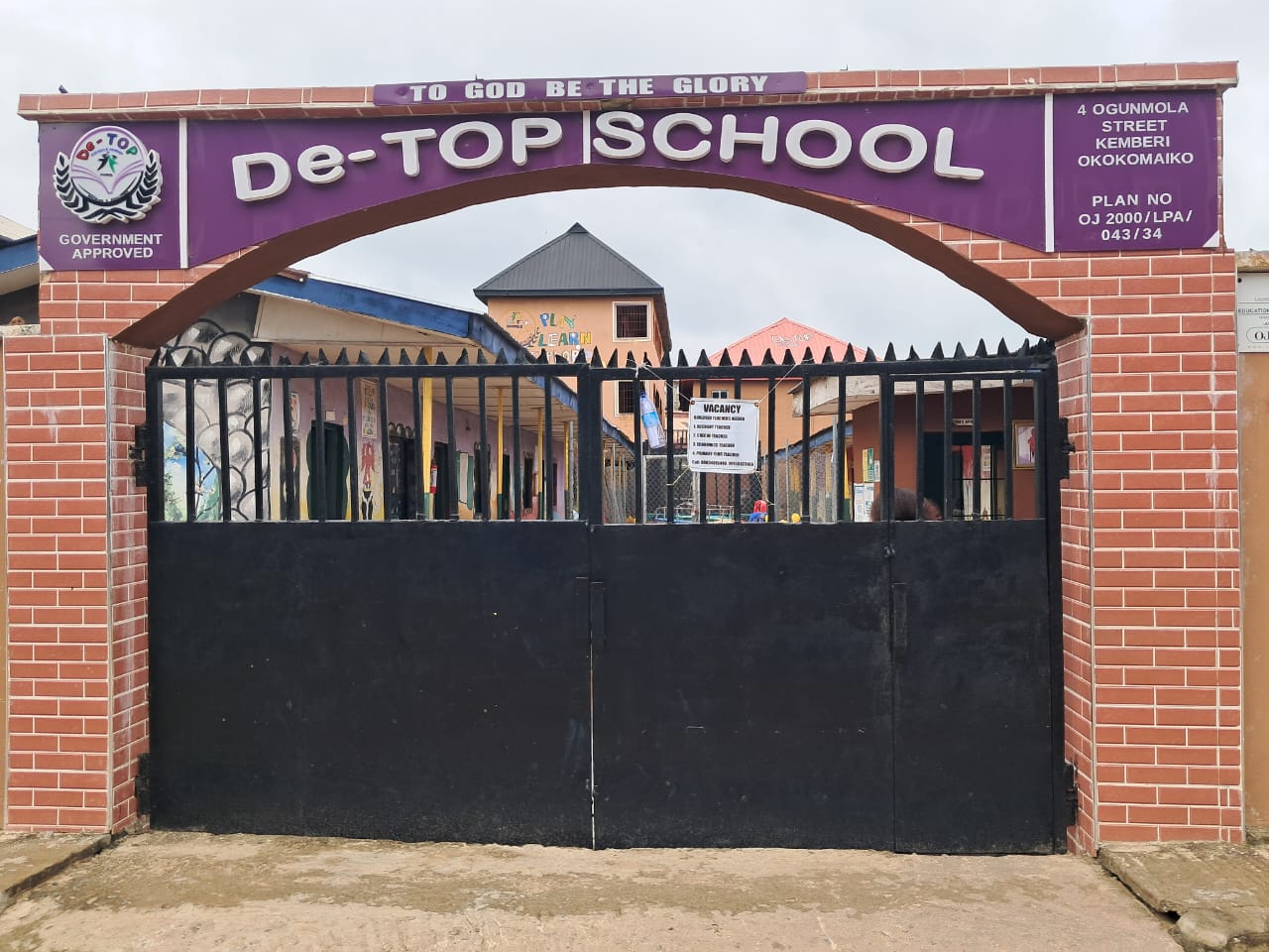 School Campus Entrance